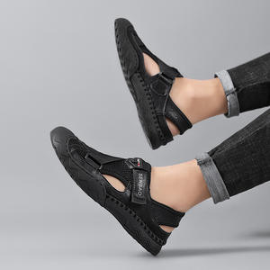 รองเท้าแตะหนังไมโครไฟเบอร์ผู้ชายลดราคา รองเท้าแตะชายหาดสำหรับฤดูร้อน คุณภาพสูง ไซส์ใหญ่พิเศษ - Product Image 3