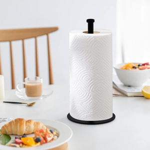 Kitchen Accessories Napkins Rack Solid Paper Towel <strong>Holder</strong> Countertop <strong>Black</strong> Paper <strong>Roll</strong> <strong>Holder</strong> Metal Standing <strong>Toilet</strong> Paper <strong>Holder</strong> - Product Image 6