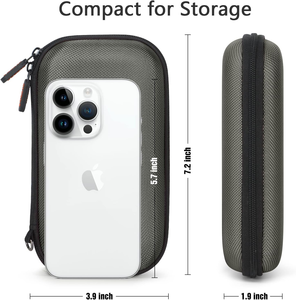 Étui de protection pour <span class=keywords><strong>batterie</strong></span> de téléphone portable en EVA moulé, étanche et antichoc, avec fermeture éclair métallique durable et design personnalisé - Product Image 2