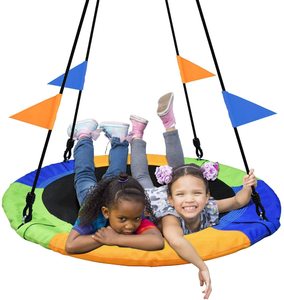Columpio de Patio Colgante Tipo Platillo de 39 Pulgadas, Colorido, Ajustable en <span class=keywords><strong>Altura</strong></span> para Niños - Product Image 5