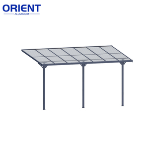 Copertura per Patio in Alluminio Economica, Tettoia in Alluminio con Lastre in PC Alveolare, Copertura Laterale per Patio, Copertura Esterna per Giardino in Vendita - Product Image 5