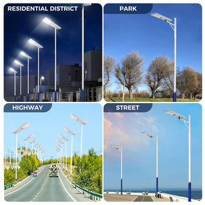 Farola <span class=keywords><strong>Solar</strong></span> LED para Exteriores de 40W/<span class=keywords><strong>60W</strong></span>/80W, Poste de Luz <span class=keywords><strong>Solar</strong></span> de Aluminio Impermeable IP65 para Carreteras y Estacionamientos, SMD DC con Certificación ROHS - Product Image 2