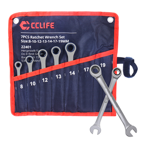 High Quality 7PC Fixed <strong>Ratchet</strong> Wrench With Organizer Bag Car Repair Tools Hand Tools Wrench <strong>Set</strong> - Product Image 2