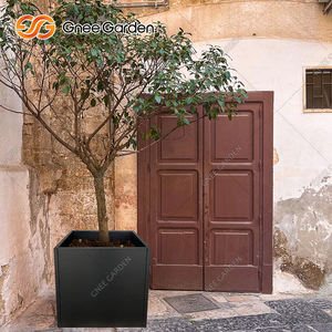 Jardinera Cuadrada de Acero Galvanizado para Decoración de Hogar y Jardín en Azoteas - Ligera y Duradera, Estilo Americano - Product Image 2