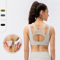 Beauty Back-Sujetador deportivo de malla transpirable para mujer, con cierre ajustable, para Yoga, a prueba de golpes, Sexy