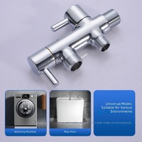 Robinet d'angle à double commande en laiton de qualité supérieure, robinet manuel SUS, vanne de contrôle d'eau, accessoires de salle de bain