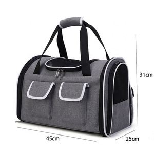 Mochila Transportadora de Mascotas Pequeñas, Perros y Gatos, Aprobada por Aerolíneas, de Malla Transpirable, Plegable, con Doble Puerta - Product Image 4