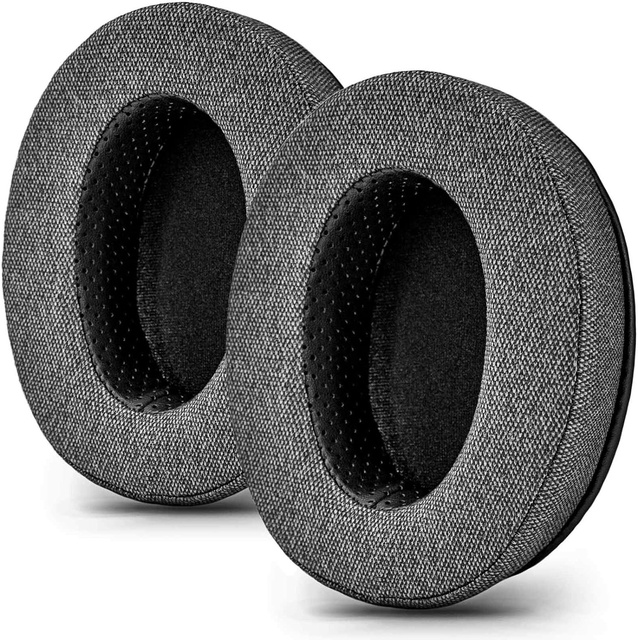 Hot Selling Linen Grey Fabric Earpads Cushions Replacement Over Ear Headphone Pads for Brainwavz HM5 & Large Over Ear Headphones