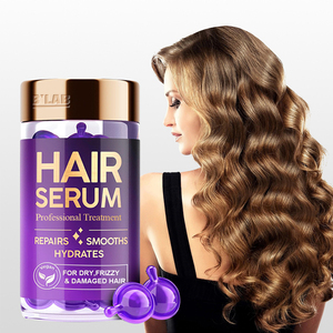 Keratina Haarbehandeling Haarolie Serum <span class=keywords><strong>Capsules</strong></span> Oem Vitamine C B5 Hoofdhuid Serum Met Marokkaanse Macadamia Avocado Olie Voor Haar Glad - Product Image 1