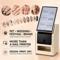 Machine d'impression d'art des ongles commerciale NA04 avec conception IA, grand écran tactile de 15,6 pouces, impression de motifs personnalisés et système de séchage