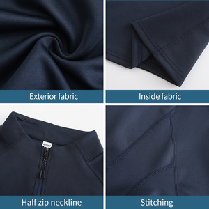 Chất Lượng Cao Biểu Tượng Tùy Chỉnh Nhanh Khô Crew Neck Chạy Tracksuit Dây Kéo Áo Thun Thoáng Khí Nhanh Chóng Khô Đào Tạo Thể Thao - Product Image 3