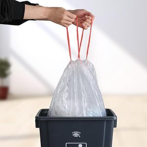 Bolsas de Basura de Gran Capacidad de 5 Galones, Bolsas de Basura con Cordón, Bolsas de Basura Transparentes, Directo de Fábrica - Product Image 4