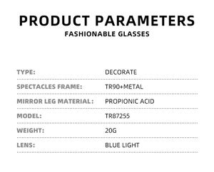Металлические Плоские линзы кошачий глаз, компьютерные очки, анти-синий свет и антирадиационная оправа для очков - Product Image 4