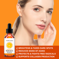 Sérum Visage Vitamine C Marque Blanche à l'Aloe Vera 60ml Éclaircissant Antioxydant Traitement Anti-Taches pour Peaux Ternes et Vieillissantes