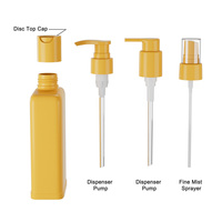 Botol Plastik PET Kosmetik Persegi Datar 250ml Custom, Pompa, Sablon, untuk Lotion, Sampo, Sabun Mandi, Krim Wajah, Pembersih Wajah