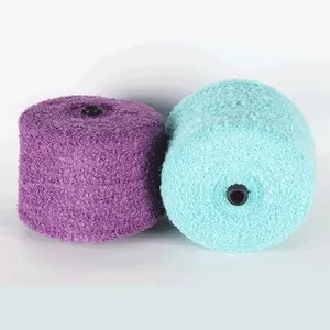 1/4.5NM Ngọt Boucle Mohair Sợi 6% Alpaca 8% Mercerized Len 35% Nylon 50% Acrylic 1% Spandex