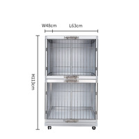 Fantaisie Chat Maison Villa Avec Roues Offre Spéciale Empilable 3 Couches Pet Cage En Alliage D'aluminium Matériel