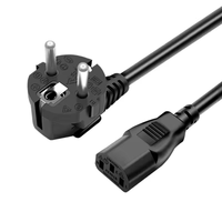 Câble d'alimentation secteur IEC C5 Cloverleaf Mickey Mouse pour ordinateur portable, compatible UE (France, Allemagne, Espagne, Italie)
