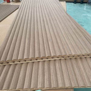 호두나무/오크 무늬목 홈이 있는 MDF 벽 패널 공장 직판 신제품 인테리어 장식 - Product Image 3