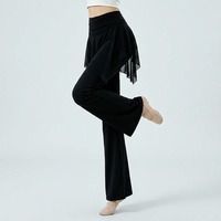 Pantalon de danse ample à jambes larges en maille double couche pour femmes adultes BW8155, idéal pour la pratique de la danse moderne, classique et de formation.