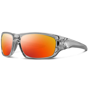 Vente en gros de lunettes de soleil à monture grise style sport matériau TPX lentilles polarisées flottantes avec PC Tac pour adultes - Product Image 4