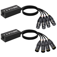 Ağır Hizmet Tipi 4 Kanallı XLR - Ethernet Kablolu Ekranlı XLR Ses Ağ Genişletici, Canlı Etkinlik Yayını ve Profesyonel Ses Sistemleri için