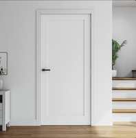 Porte intérieure Shaker à 2 panneaux, 36 pouces, blanchie au blanc, sur mesure, pré-montée et pré-perforée, avec âme en bois massif, pour bureau et appartement