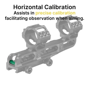 Montura de Aluminio BANGBANG para Mira Telescópica con Calibración Horizontal, Longitud de Brazo/Altura Central Ajustables de 1.8" a 2.1" para Tubo de 20mm - Product Image 3