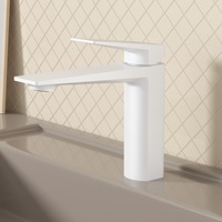 Robinet de salle de bain moderne en laiton couleur canon de fusil, à capteur tactile, à monter sur plan, monotrou, finition polie, poignée unique, cartouche céramique 5