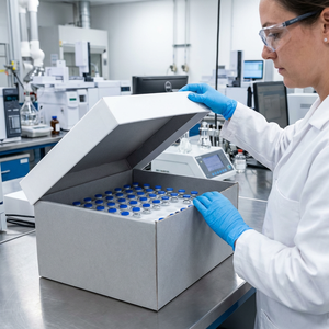 Custom Heavy-Duty Rigid Magnetic Packaging <b>Box</b> for 10 Vials Professional Laboratory Research Storage - Product Image 4