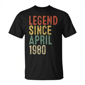 T-shirt Legend Since April 1980, cadeau du 45e anniversaire pour les personnes de 45 ans - Product Image 2