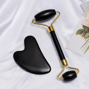Factory Wholesale Crystal <b>Jade</b> Facial Beauty Face Massage Rose Quartz <b>Roller</b> Gua Sha Set <b>Jade</b> <b>Roller</b> for Face - Product Image 5
