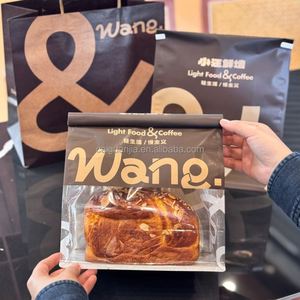 Juego de Bolsas de Papel Kraft Reciclables y Ecológicas para Pizza y Sushi, Bolsas de Embalaje Personalizables para Comida para Llevar de Restaurante, con Asas - Product Image 5