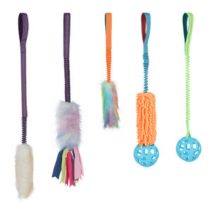 튼튼한 면 개 멀티 컬러 플라스틱 공 인터랙티브 풀 바이트 튀는 기능 애완 동물 어금니 봉제 잡아 당기기 럭키 개 씹는 상자 - Product Image 5