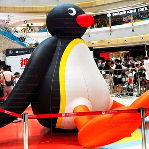 Modèle de pingouin géant gonflable personnalisé avec logo, personnage de dessin animé Oxford pour la décoration de centre commercial / <span class=keywords><strong>anniversaire</strong></span> / carnaval / boutique éphémère - Product Image 2