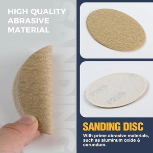 50 Discos de Lija de Óxido de Aluminio de 3 Pulgadas y Grano 220, Personalizables OEM, con Velcro para Lijadora <span class=keywords><strong>Orbital</strong></span> Aleatoria - Product Image 4