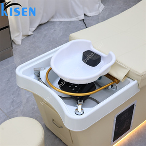KISEN Lit de massage japonais pour spa capillaire, station de lavage de cheveux avec chaise de massage, vapeur, thérapie aquatique pour la tête et LED, lit de shampoing - Product Image 2
