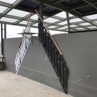 Escalier mural pliable en alliage d'aluminium, échelle latérale domestique avec capacité de charge de 300 kg, taille 2 m