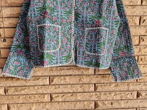 Nouveau manteau matelassé en coton fait main pour femme, style hiver, imprimé indien, style bohème, cadeau pour elle - Product Image 4