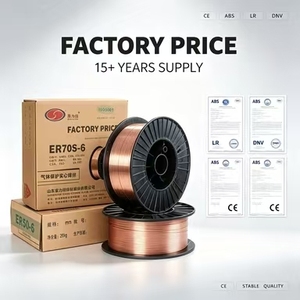 Alambre de soldadura MIG de fábrica de 0.045" (1.2mm) <span class=keywords><strong>ER70S</strong></span>-<span class=keywords><strong>6</strong></span>, 0.8mm, 5kg, 15kg, AWS A5.18, acero dulce recubierto de cobre, alambre MIG SG2 G3Si1, China - Product Image 1