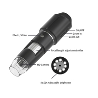 Microscope numérique sans fil Dearsee avec support réglable, grossissement de 50x à 1600x, caméra USB pour microscope