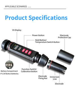 Nouveauté Testeur de qualité de l'eau numérique 7 en 1 S.G./TDS/EC/PH/Salinité/ORP/Thermomètre pour piscine Eau potable Aquariums - Product Image 5