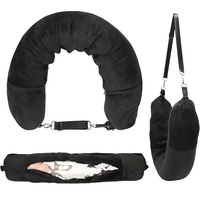 JYM Oreiller de voyage multifonctionnel en forme de U avec stockage de vêtements Oreiller de voyage en avion