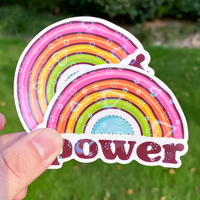 Se puede añadir logotipo en la parte posterior impresión impermeable duradero vinilo Pvc autoadhesivo troquelado logotipo personalizado pegatina pegatinas personalizadas