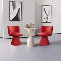 Fauteuil en cuir et bois italien rotatif avec fonction pivotante pour salon de beauté, hôtel, salon