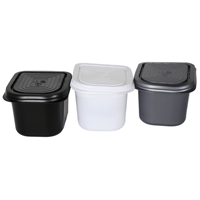 Boîte à crème glacée en PP de qualité alimentaire, recyclable et durable, pour l'emballage des boutiques de gelato végétaliennes