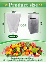 400 pièces sacs de pépinière biodégradables PLA sacs de culture de plantes en tissu