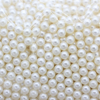 Perles rondes en plastique ABS de 3 à 22 mm, 500 g/sac, vente en gros, perles à trou pour la fabrication de sacs, bracelets, colliers et artisanat DIY