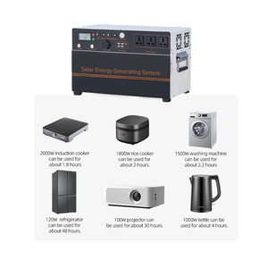 Système de stockage d'énergie solaire photovoltaïque Aiya 3000 Watts, batterie LiFePO4, onde sinusoïdale pure, grande capacité 4 <span class=keywords><strong>kWh</strong></span>, portable pour l'extérieur - Product Image 3