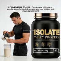 Protéine de lactosérum isolée en poudre instantanée 1 kg Haute pureté Supplément nutritionnel sportif pour la musculation et le fitness des adultes